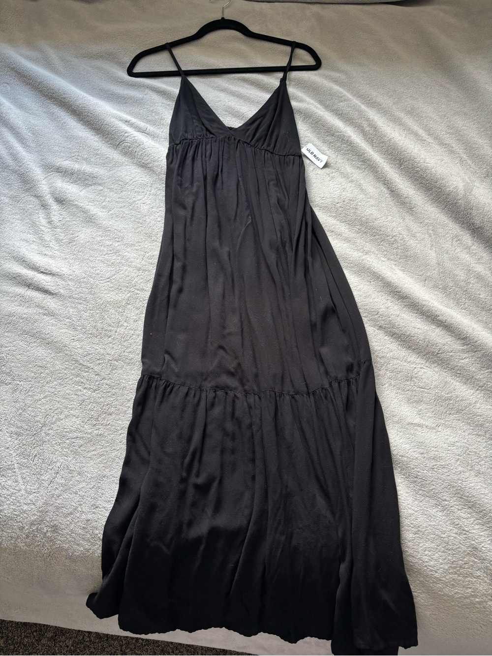 NWT Old Navy Black Spaghetti-Strap Maxi Dress